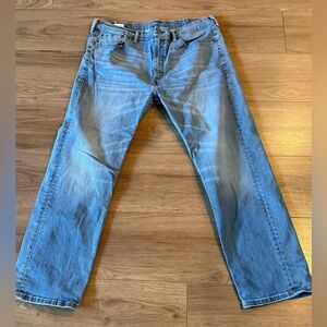 Levi’s 505 Regular Fit Jeans 38x30 Medium Wash Straight Leg Stretch Denim Mens